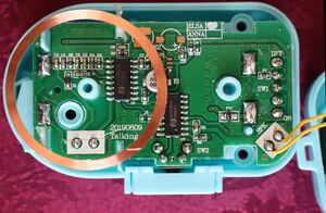 Close up of NFC unit